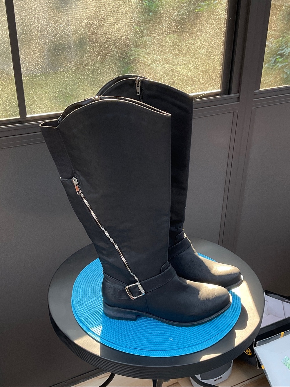 Penningtons Black Over-the-Knee Riding Boots with Side Zip